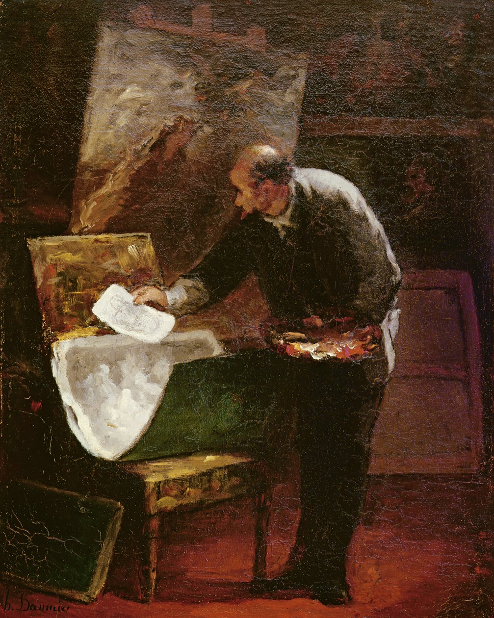Artysta w swojej pracowni autorstwa Honoré Daumier