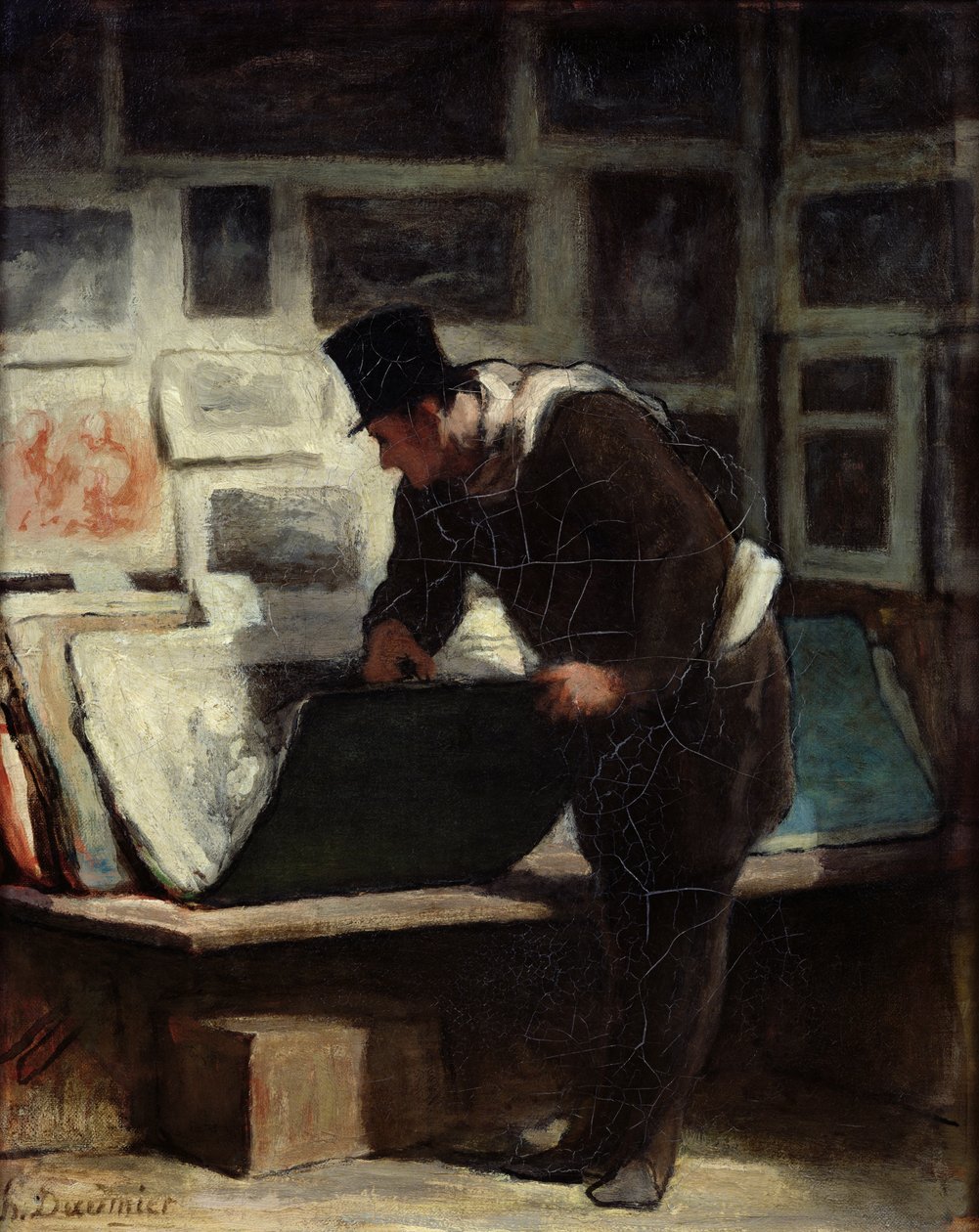 Kolekcjoner rycin, ok. 1860-62 autorstwa Honoré Daumier