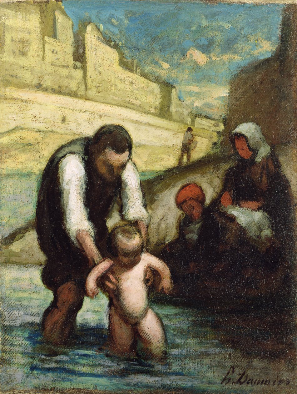 Pierwsze pływanie autorstwa Honoré Daumier