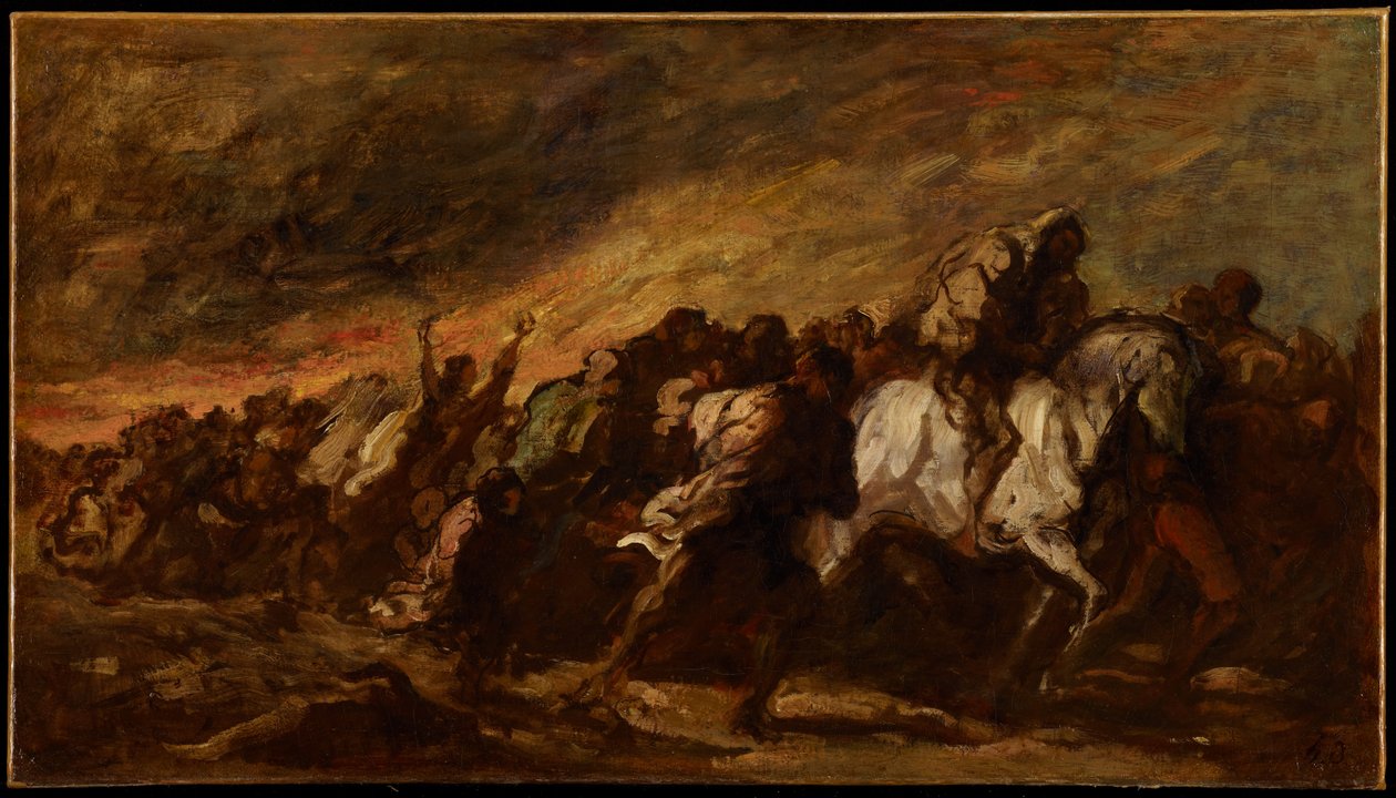 Uciekinierzy, c.1868 autorstwa Honoré Daumier