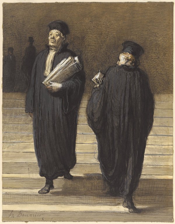 Dwóch kolegów (prawnicy) autorstwa Honoré Daumier