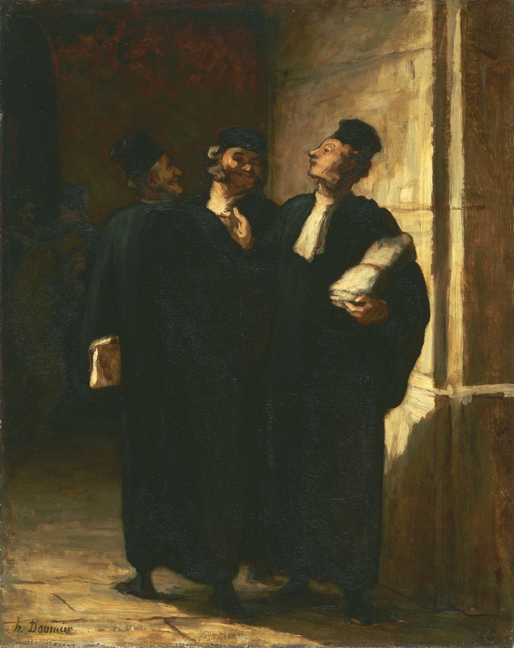 Trzej prawnicy autorstwa Honoré Daumier