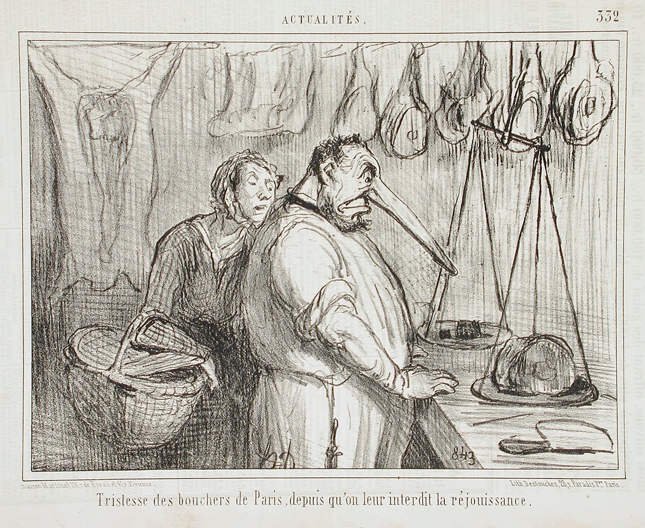 Smutek rzeźników Paryża autorstwa Honoré Daumier
