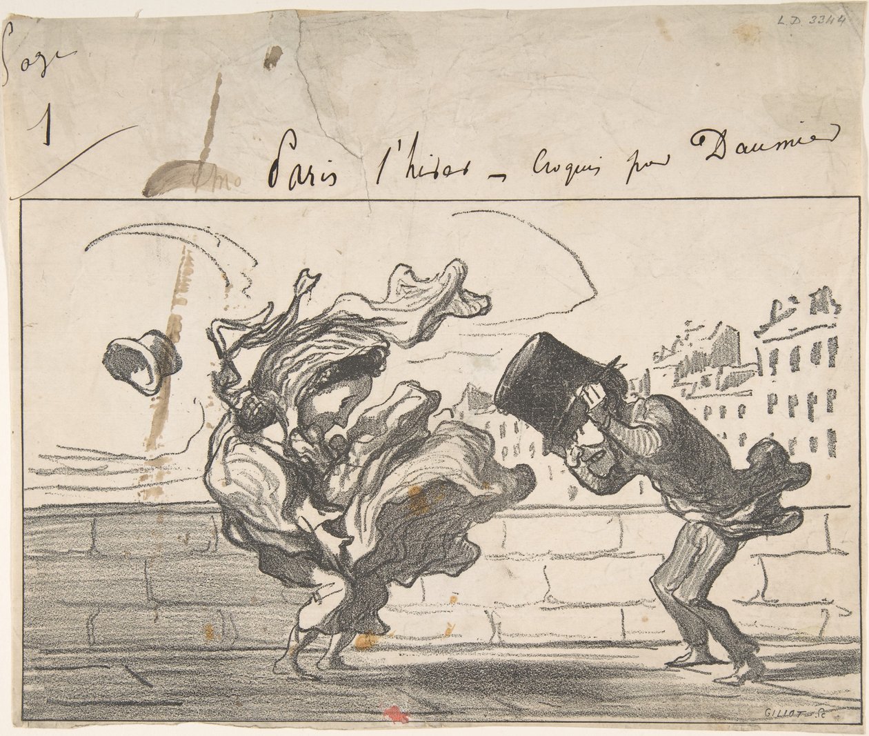 Wicher, którego nie przewidział Mathieu autorstwa Honoré Daumier