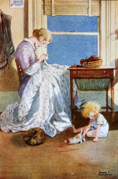 Ilustracja ze „Skarbnicy wierszy dla szkoły i domu”, wybrana przez M.G.Edgara i Erica Chilmana (kolor lito) autorstwa Honor Charlotte Appleton