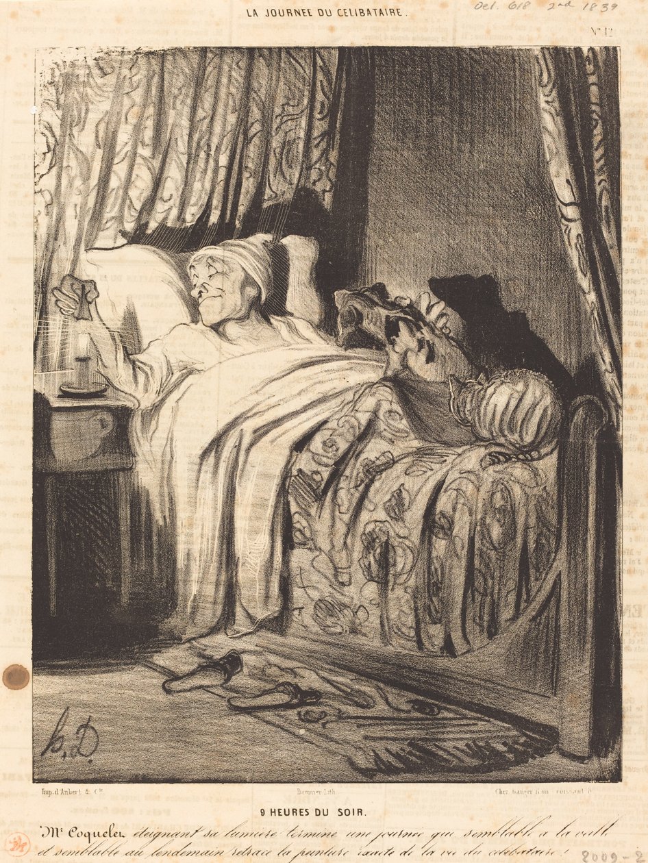 9 wieczorem. autorstwa Honoré Daumier