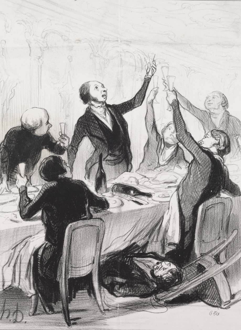 43. toast…za Towarzystwo Wstrzemięźliwości autorstwa Honoré Daumier