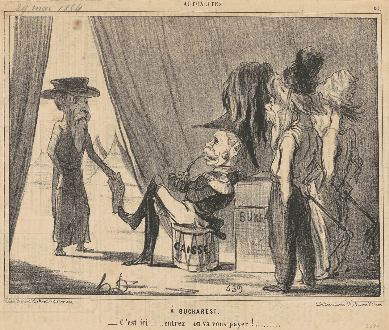 Bukareszt autorstwa Honoré Daumier