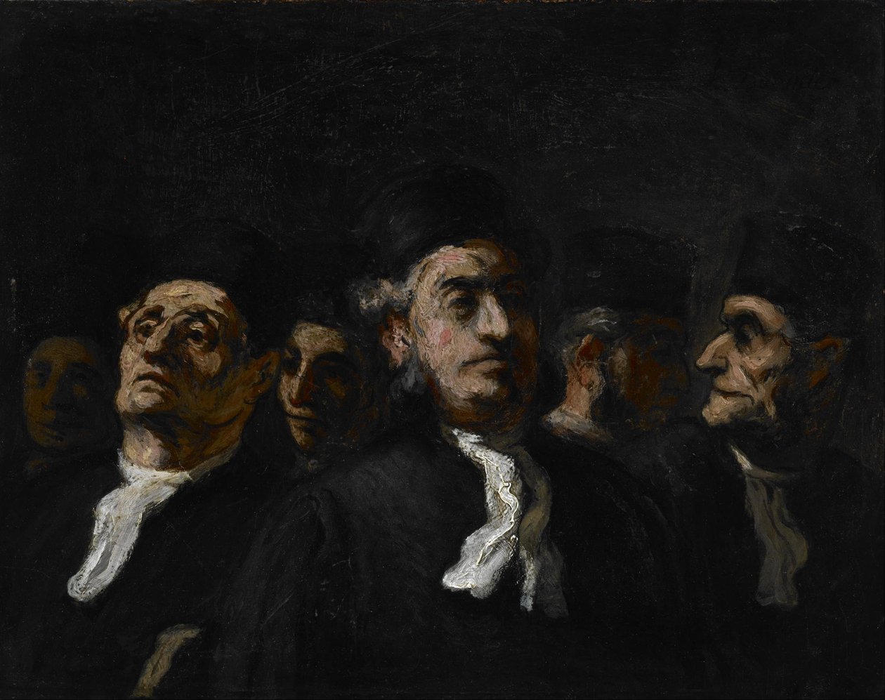 Spotkanie prawników autorstwa Honoré Daumier