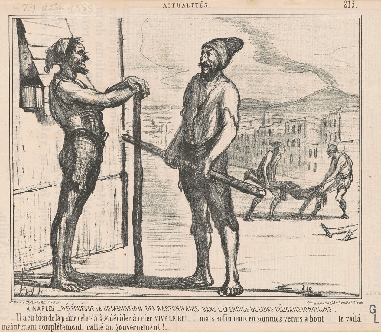 W Neapolu: Delegaci komisji ... autorstwa Honoré Daumier