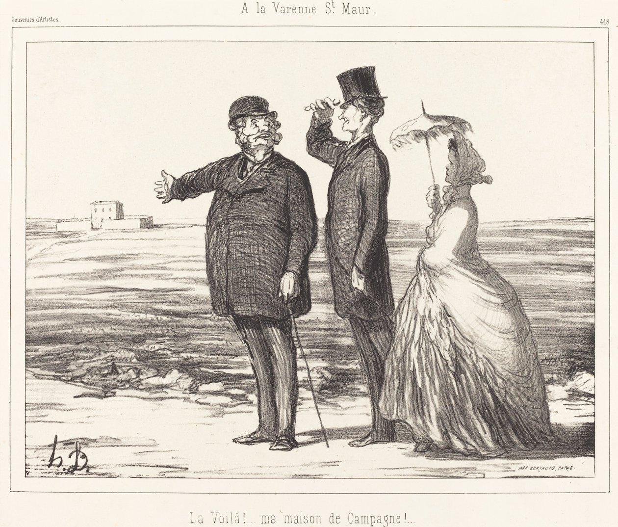 W Varenne Saint-Maur autorstwa Honoré Daumier