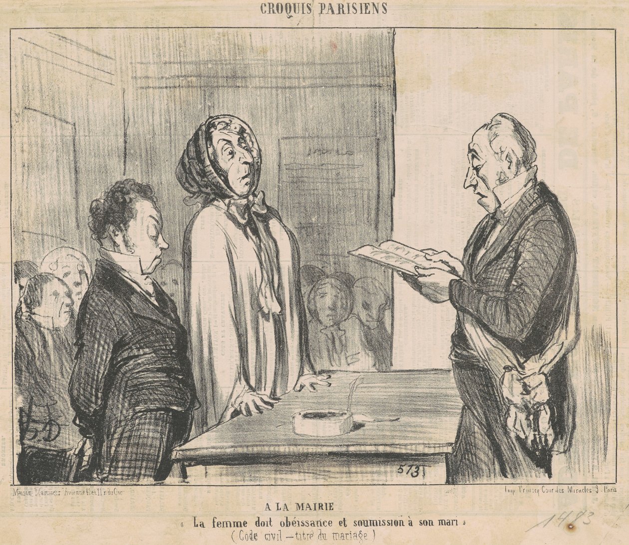 U burmistrza ... autorstwa Honoré Daumier