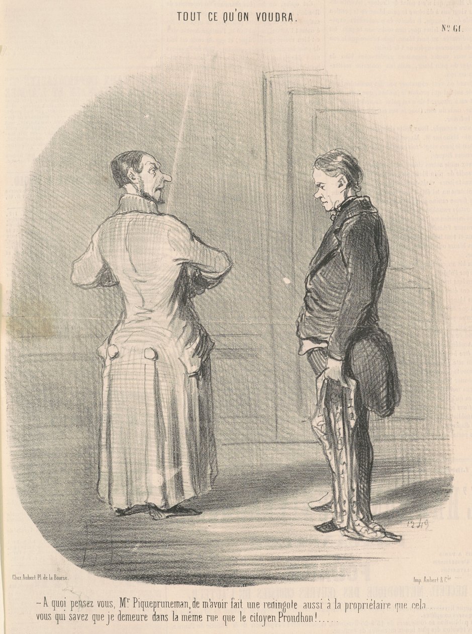 Co sądzisz, panie Piquepruneman, o posiadaniu mnie... autorstwa Honoré Daumier