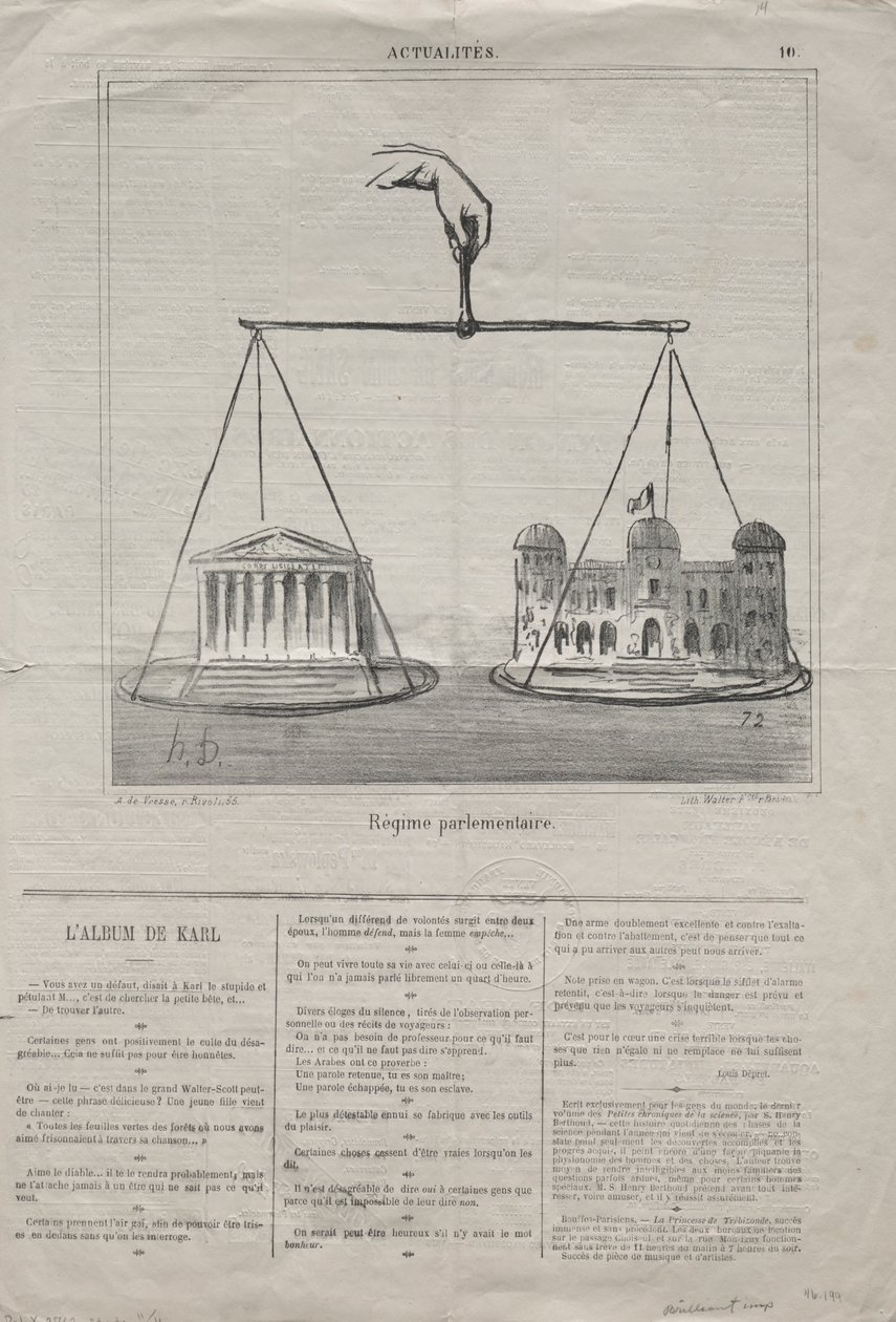 Fakty (nr 10): Reżim parlamentarny autorstwa Honoré Daumier