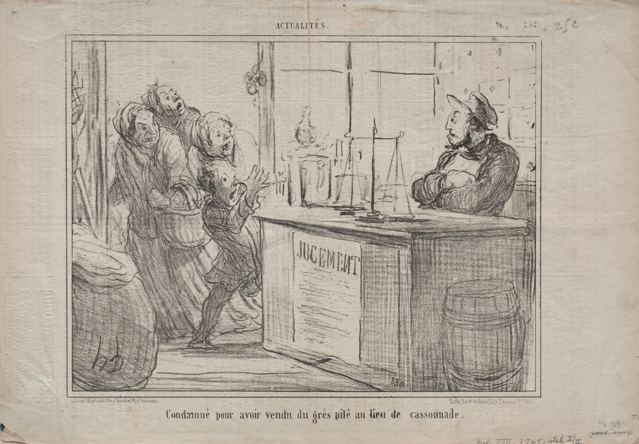 Fakty (nr 252): Skazany za sprzedanie kupy piasku zamiast wilgotnego brązowego cukru autorstwa Honoré Daumier