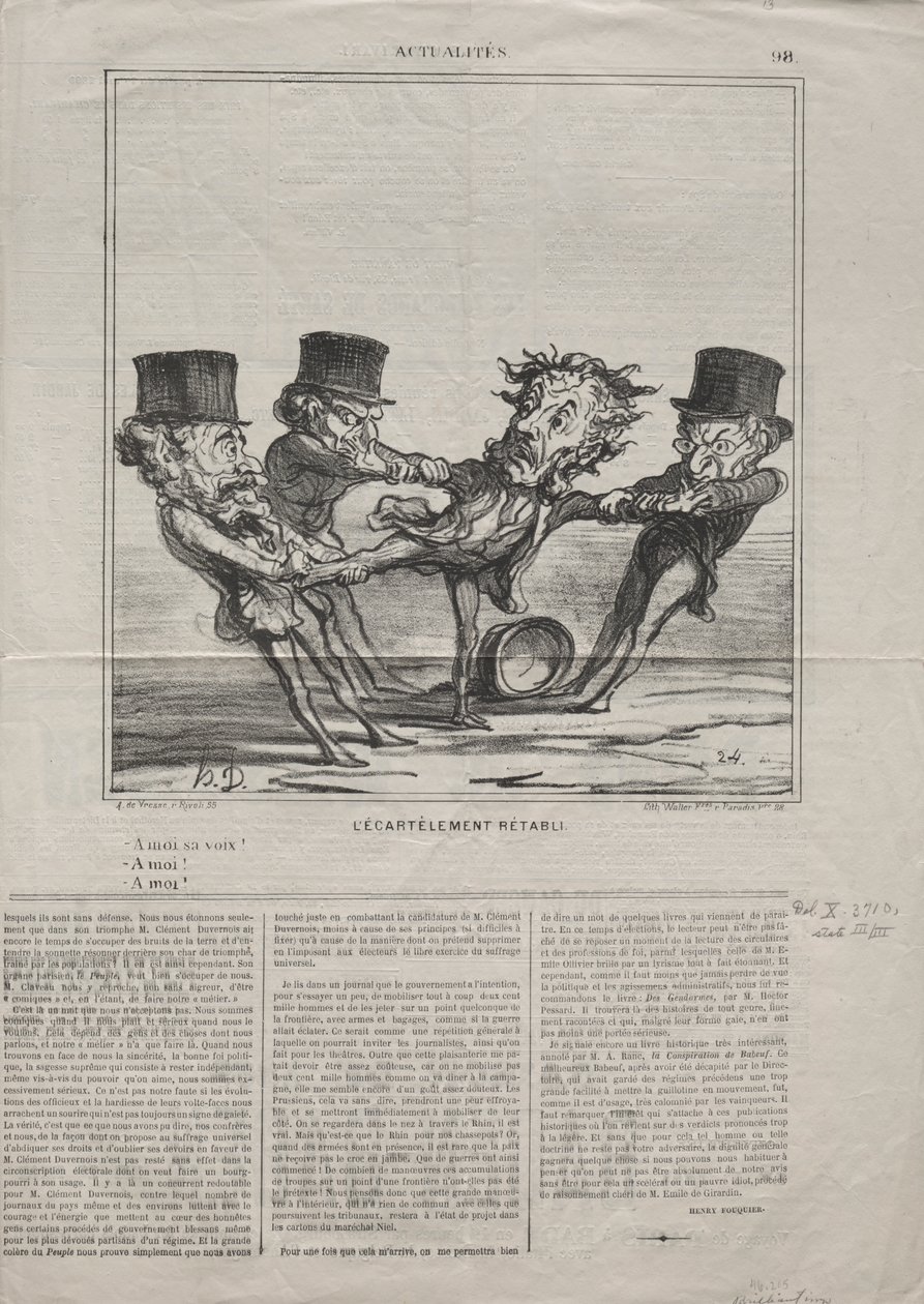 Fakty (nr 98): Przywrócono kwaterowanie autorstwa Honoré Daumier