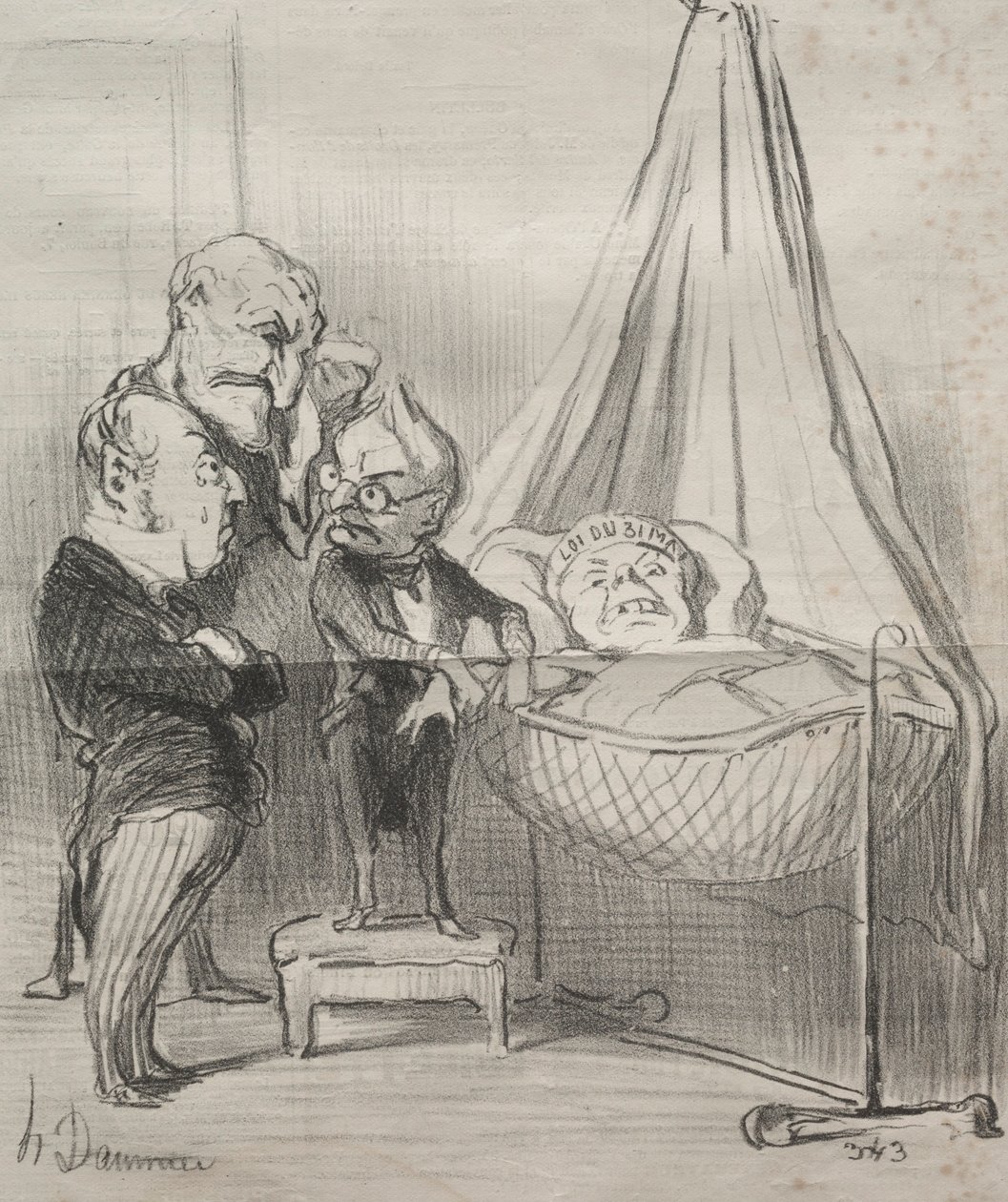Fakty: Zdecydowanie bardzo chora!..., 1851. autorstwa Honoré Daumier