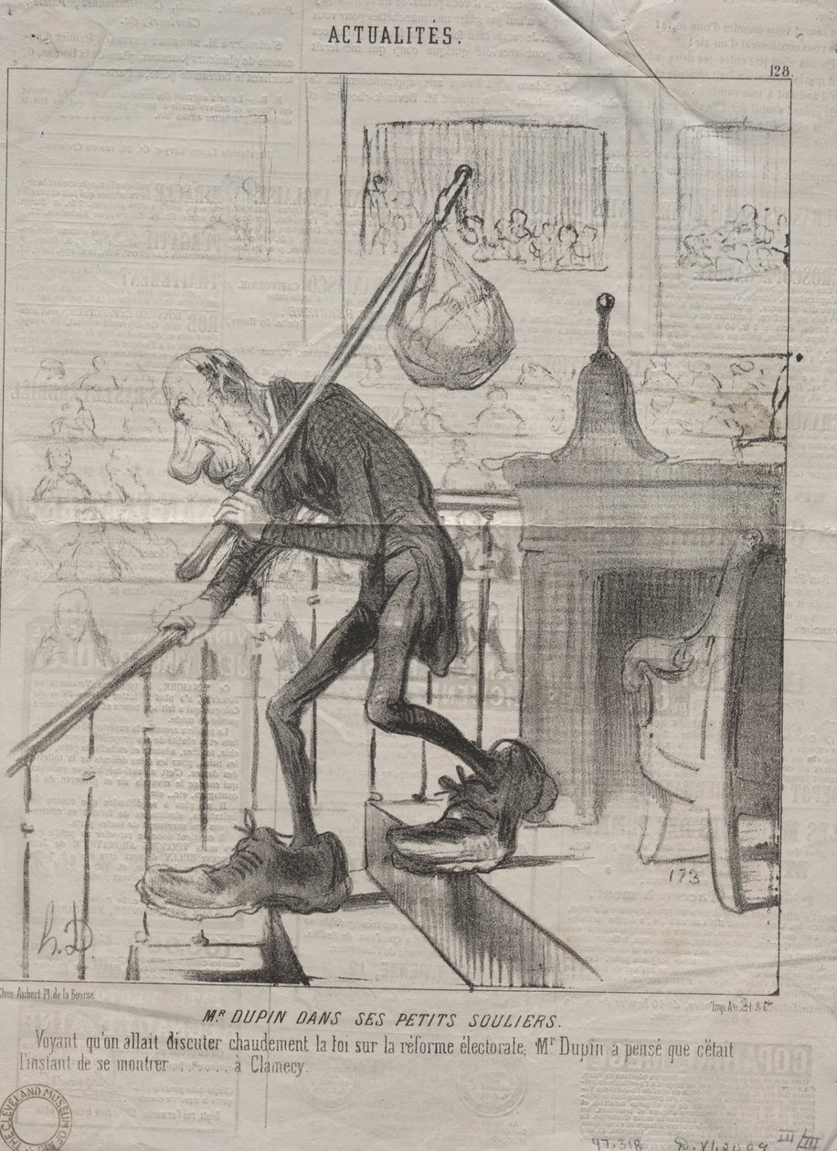 Fakty nr 128: Pan Dupin w swoich małych bucikach, 1850 r. autorstwa Honoré Daumier