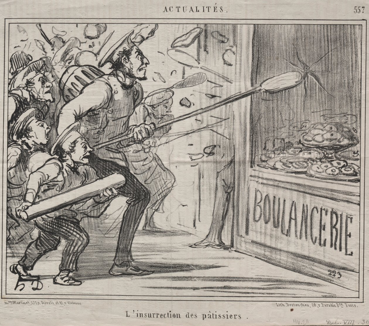 Fakty nr 557: Powstanie cukierników, 1858. autorstwa Honoré Daumier
