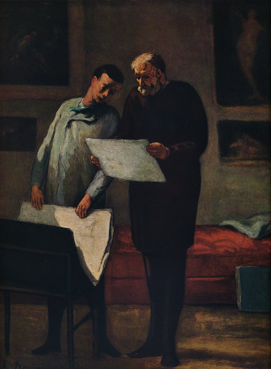 Rada dla młodego artysty, 1865-1868 autorstwa Honoré Daumier