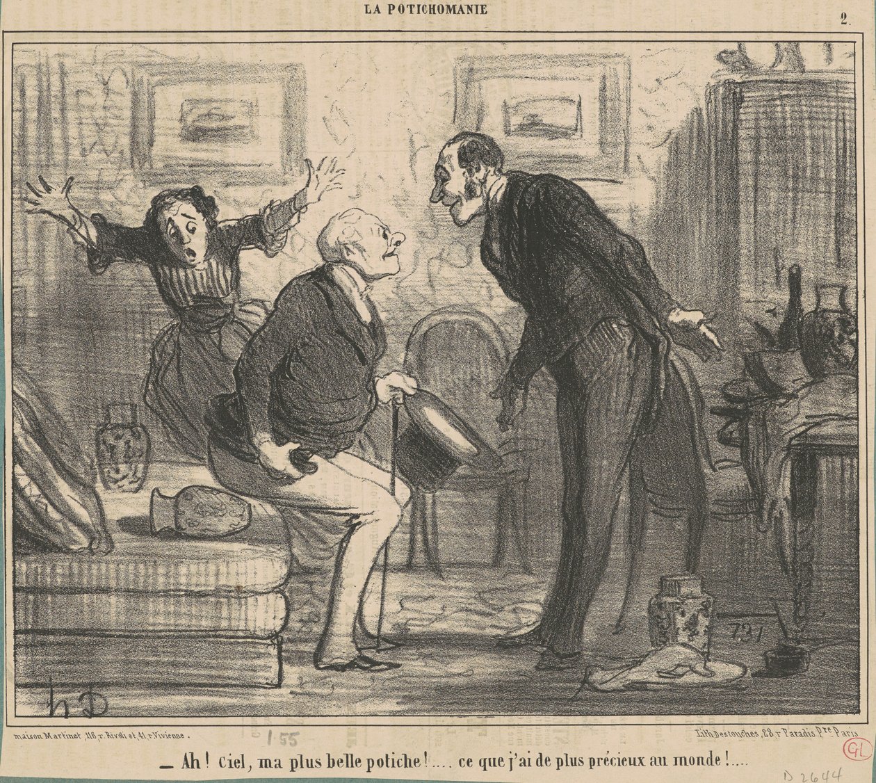 Ach! Niebo, moja najpiękniejsza potyczka! ... autorstwa Honoré Daumier