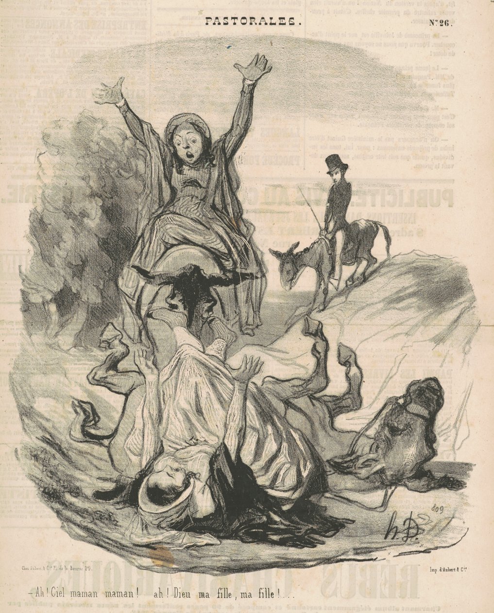 Ach! Niebiańska mama mamo... Ach! Boże moja córko... autorstwa Honoré Daumier