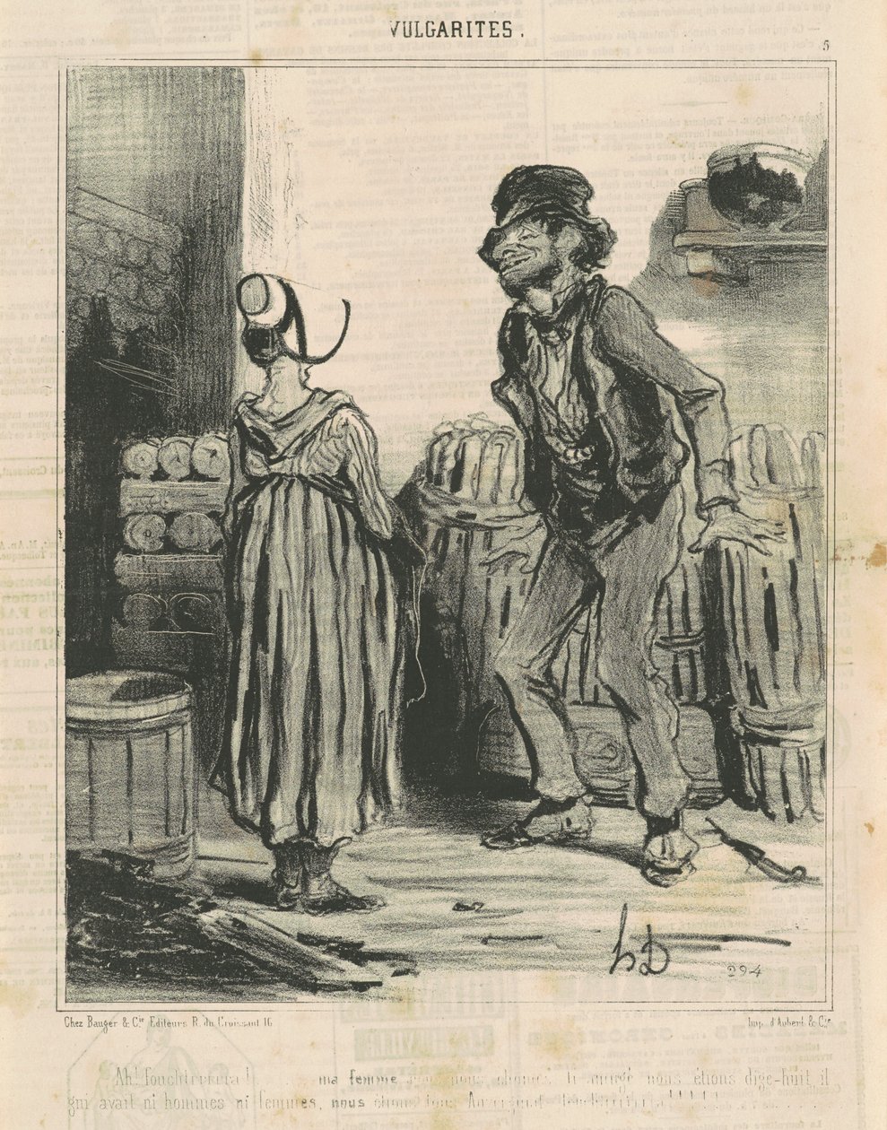 Ach! Fouchtra! ... Moja żona ... autorstwa Honoré Daumier