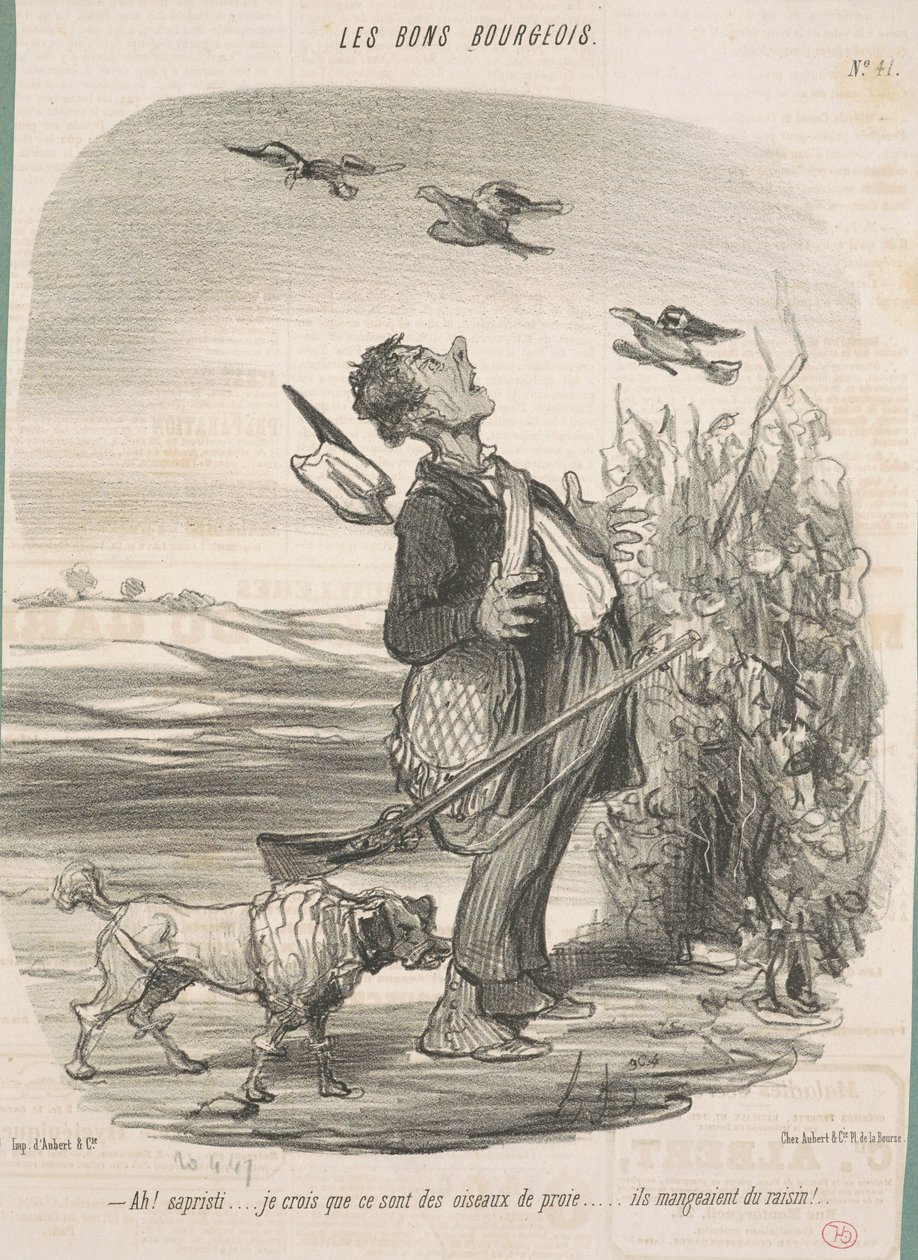 Ach! ... Wierzę, że to ptaki drapieżne ... autorstwa Honoré Daumier
