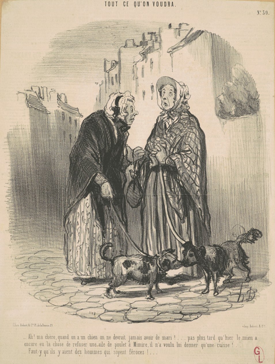 Ach! Moja droga, kiedy masz psa... autorstwa Honoré Daumier