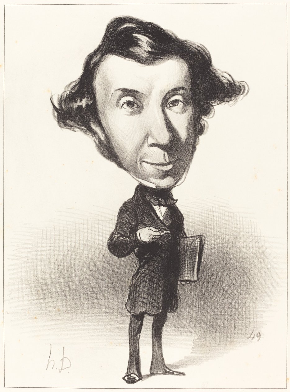 Alex. Ch. Henri de Tocqueville autorstwa Honoré Daumier
