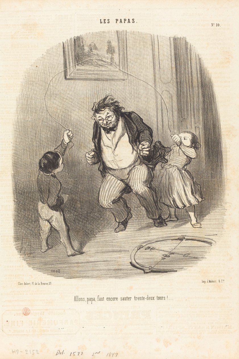 No dalej tato... więcej... trzydzieści dwa okrążenia!... autorstwa Honoré Daumier