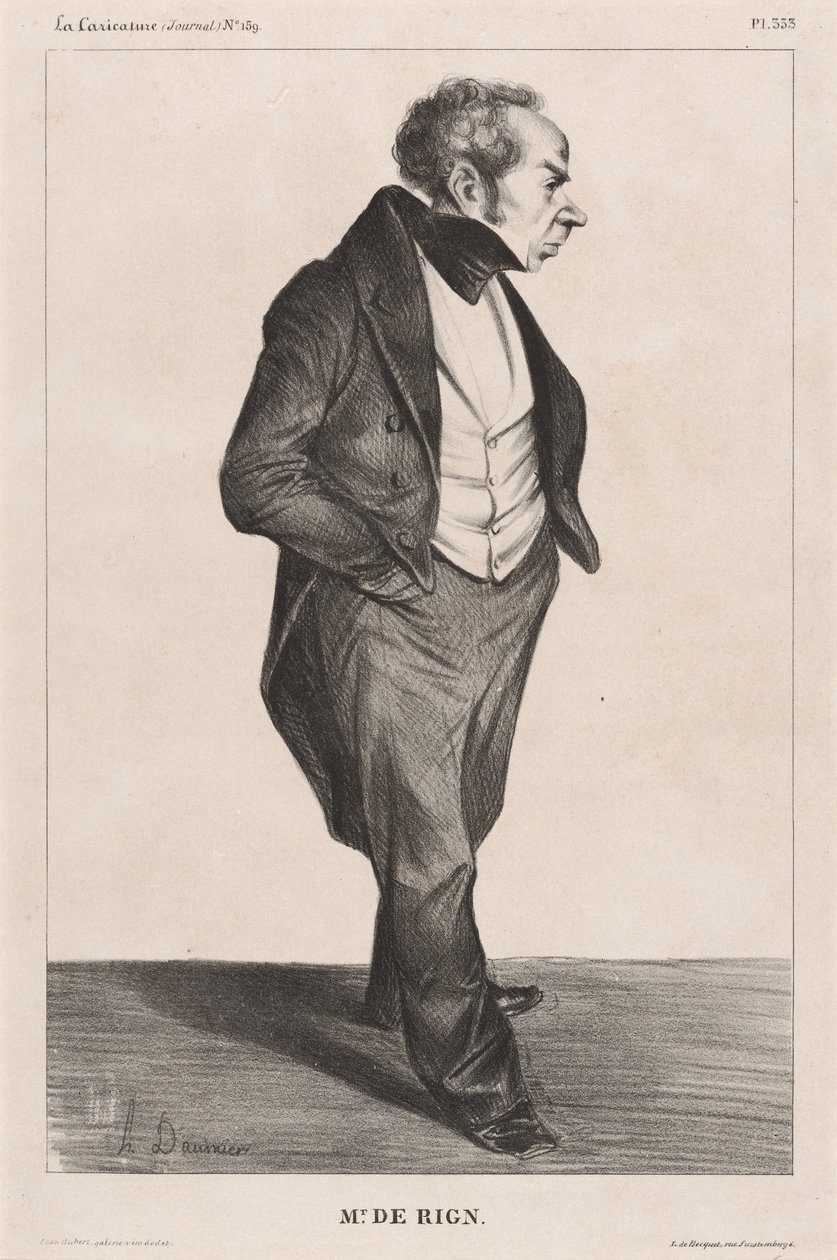Amirał de Rigny autorstwa Honoré Daumier