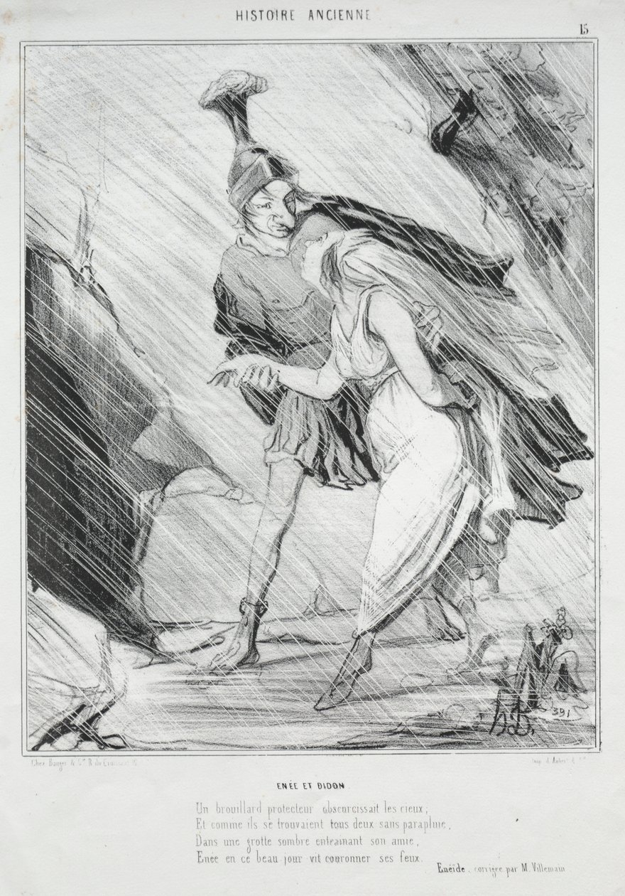 Historia starożytna (tablica 15): Eneasz i Dydo autorstwa Honoré Daumier
