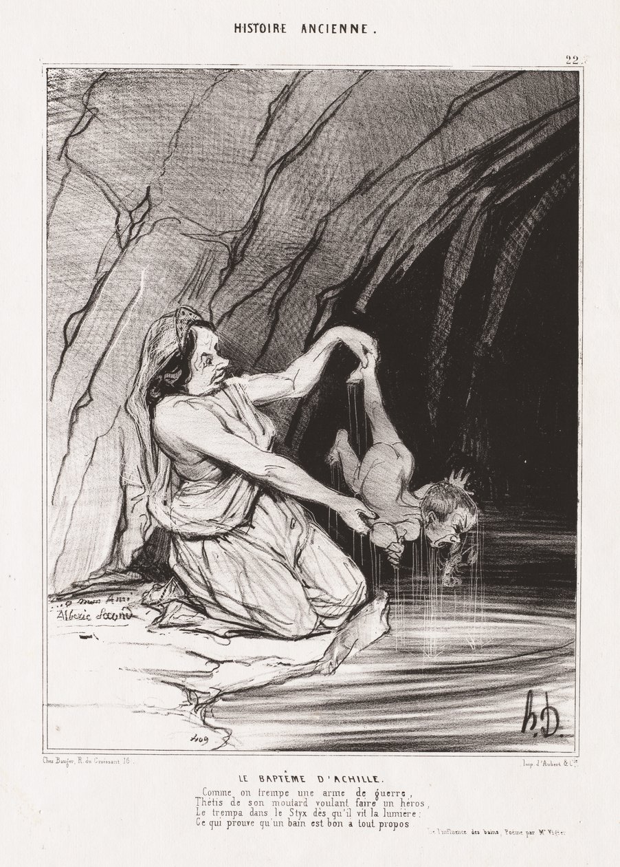 Historia starożytna: Pl. 22, Chrzest Achillesa autorstwa Honoré Daumier