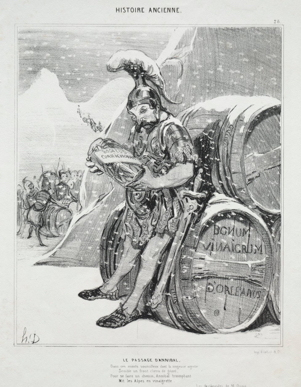 Historia starożytna, tablica 28: Przejście Hannibala autorstwa Honoré Daumier