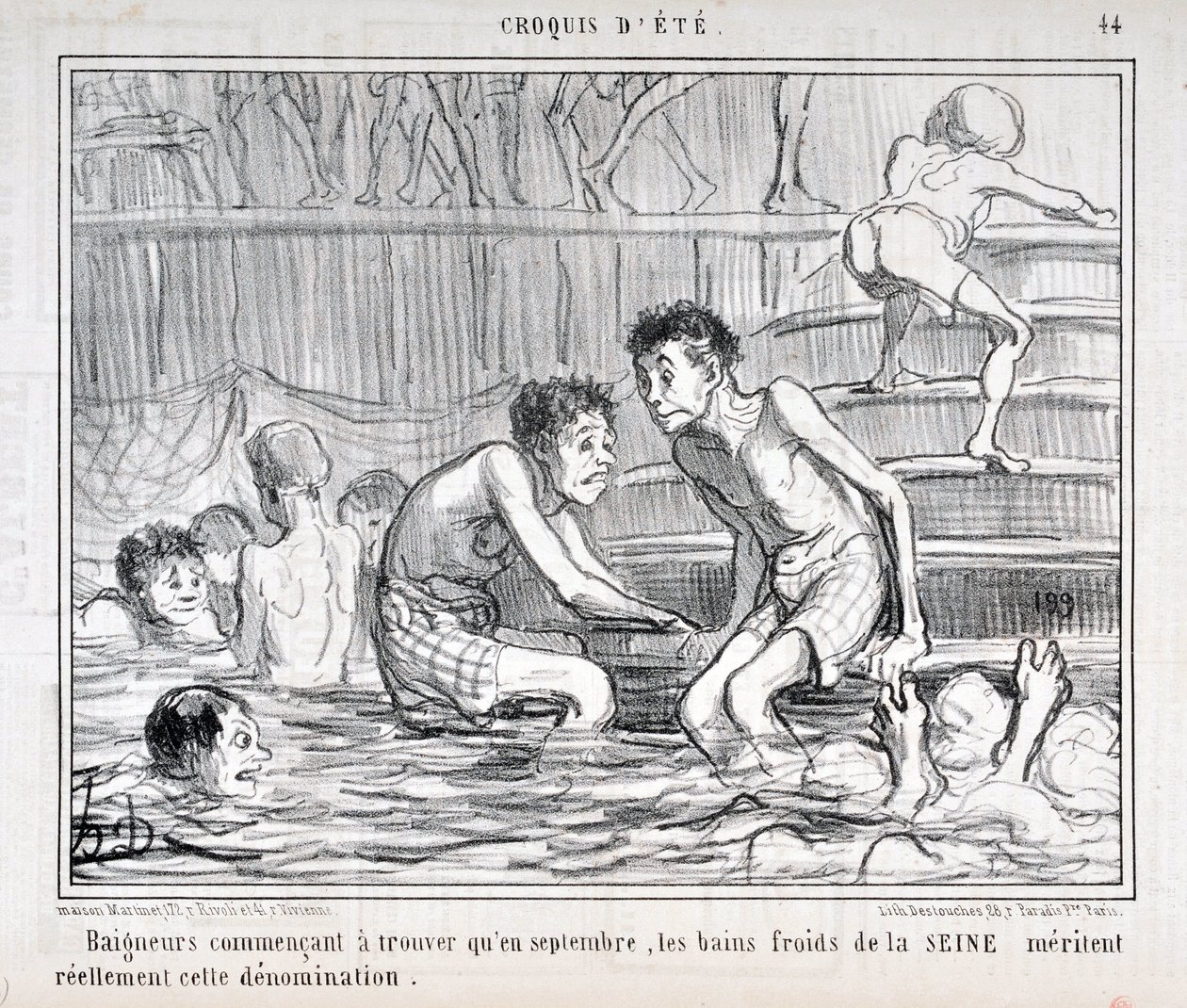 Grafika: Honore Daumier (1808-1879) Charivari pochodzi z 1858 roku: Serie CRUQUIS D