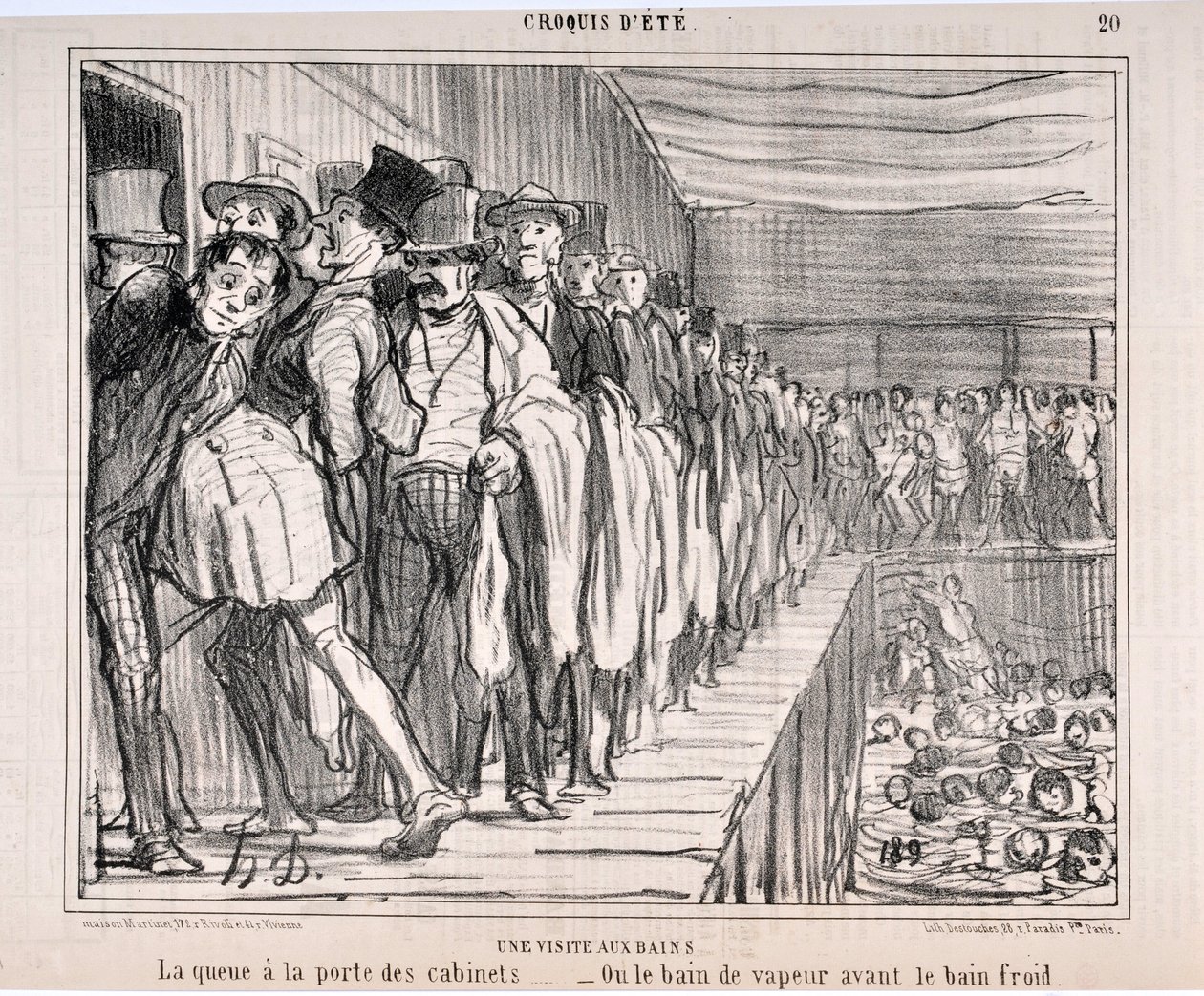 Grafika: Honore Daumier (1808-1879) Charivari pochodzi z 1858 r.: Serie CRUQUIS D