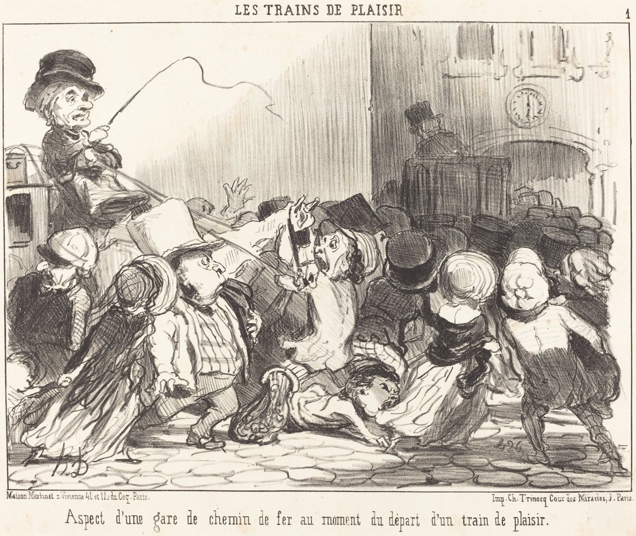 Wygląd dworca kolejowego... autorstwa Honoré Daumier