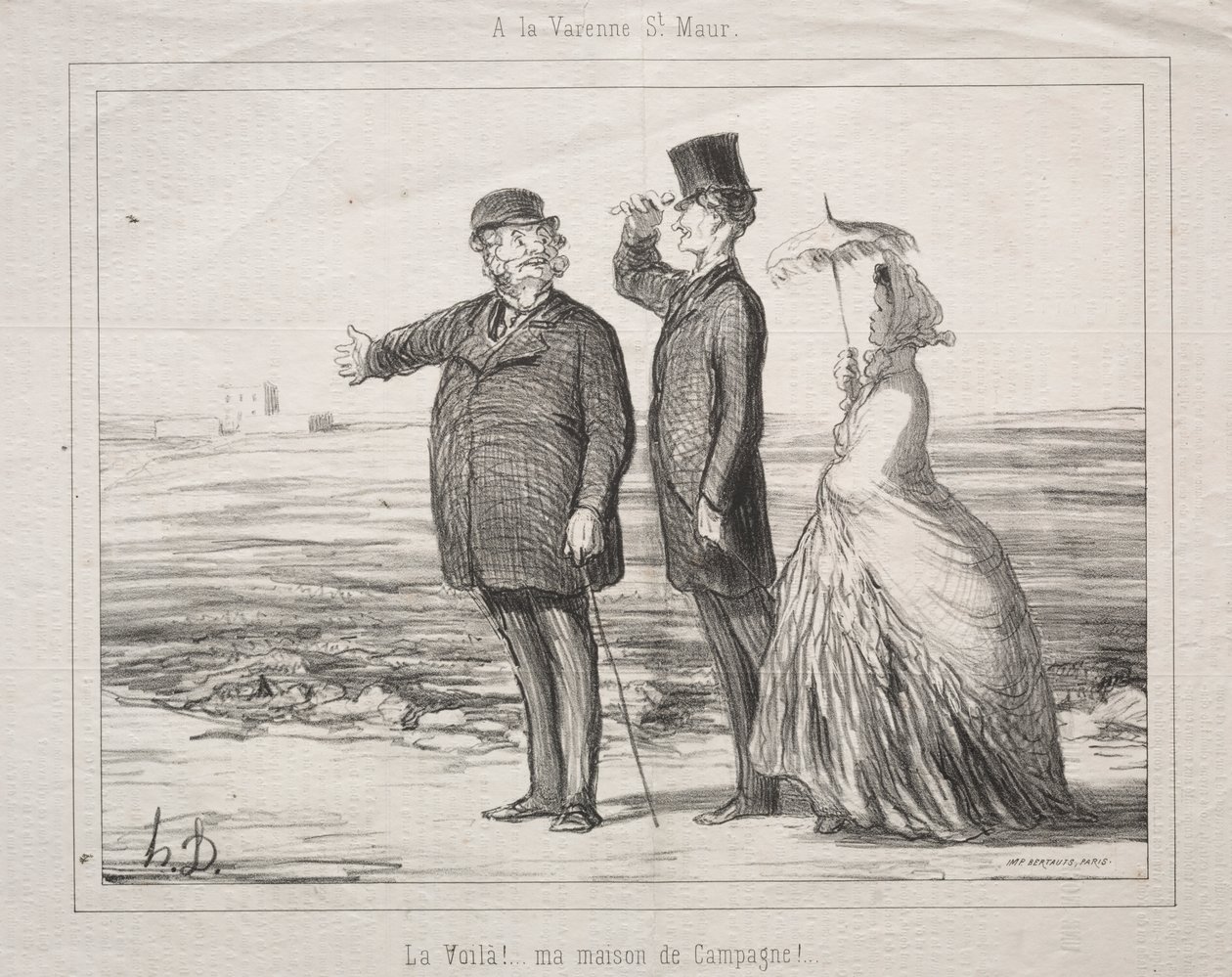W Varenne-Saint-Maur: Oto! Oto mój dom na wsi! autorstwa Honoré Daumier