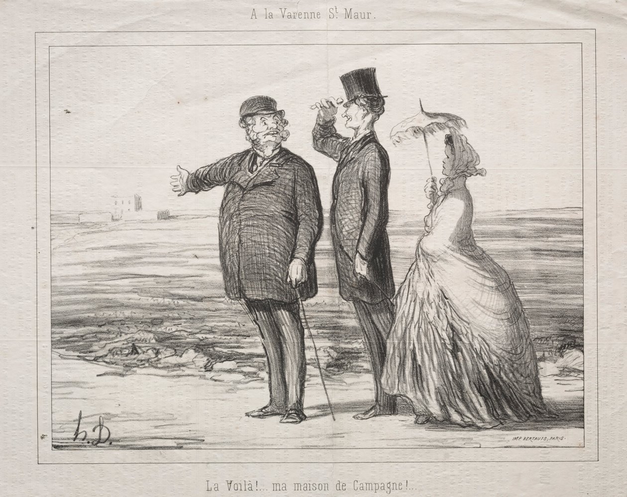 W Varenne-Saint-Maur: Oto! Oto mój dom na wsi!, 1862. autorstwa Honoré Daumier
