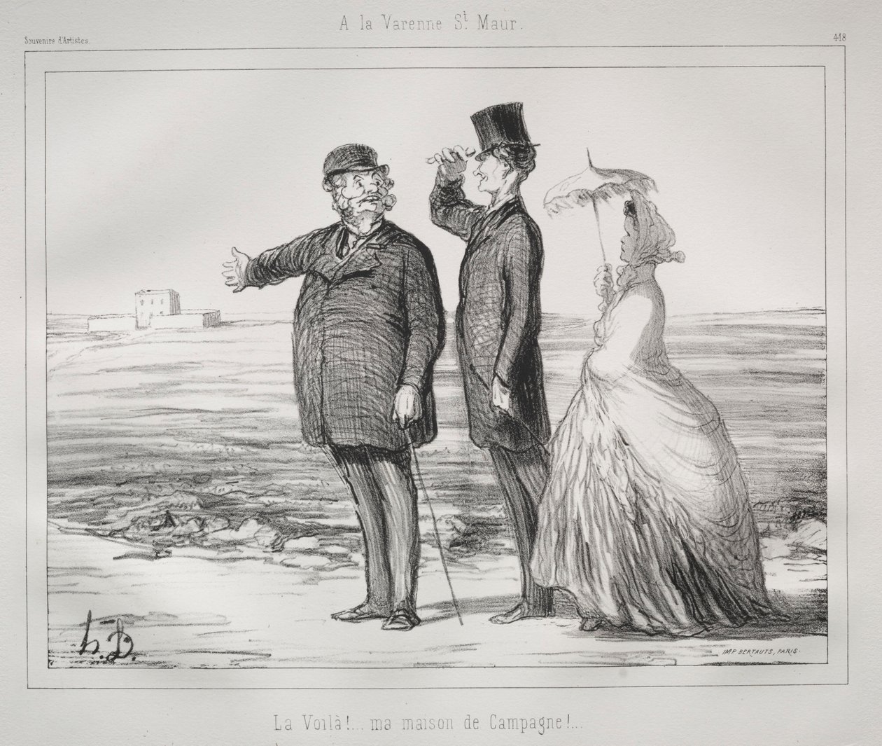 W Varenne, Saint-Maur autorstwa Honoré Daumier