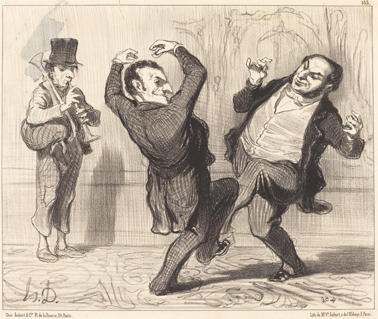Przywiązani swoją wielkością do brzegu Sekwany... autorstwa Honoré Daumier
