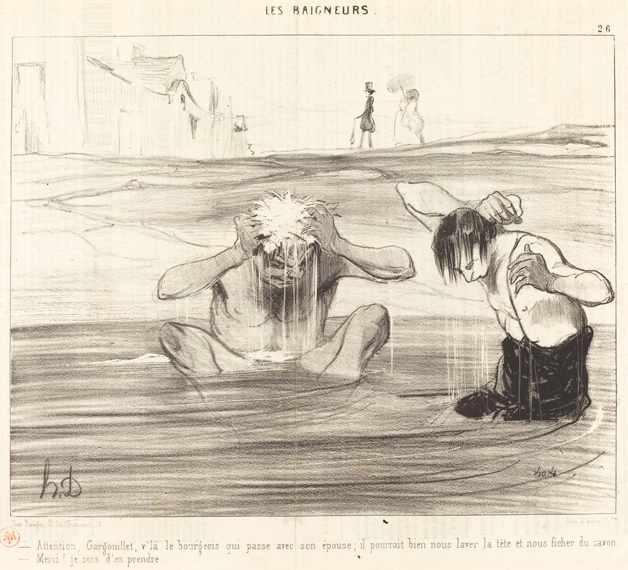 Uważaj, Gargouillet, nadchodzi przechodzący burżuj... autorstwa Honoré Daumier