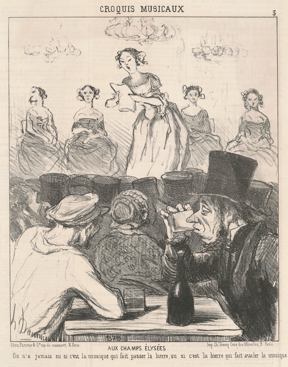 Do Pól Elizejskich autorstwa Honoré Daumier
