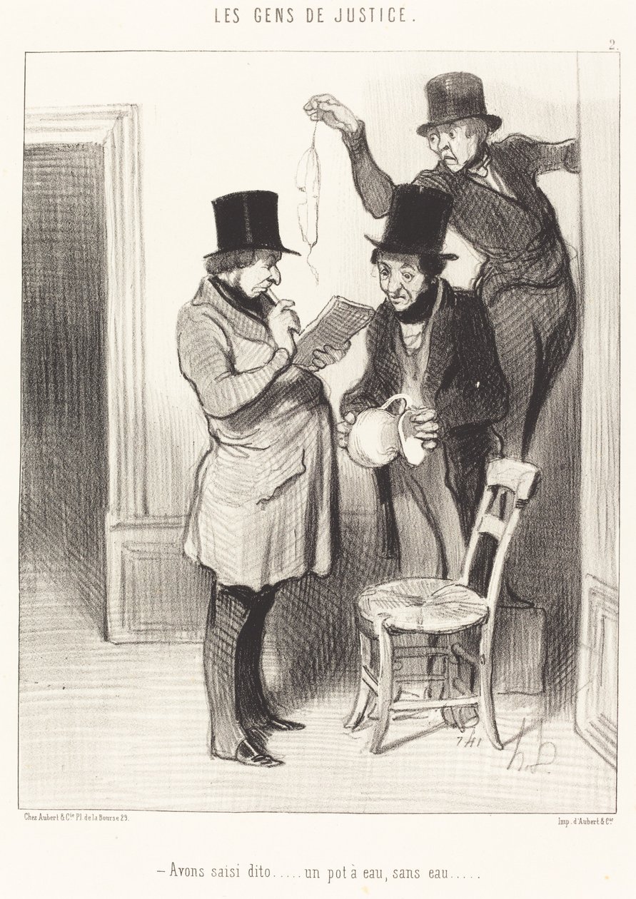 Schwytaliśmy dito... dzbanek na wodę, bez wody autorstwa Honoré Daumier