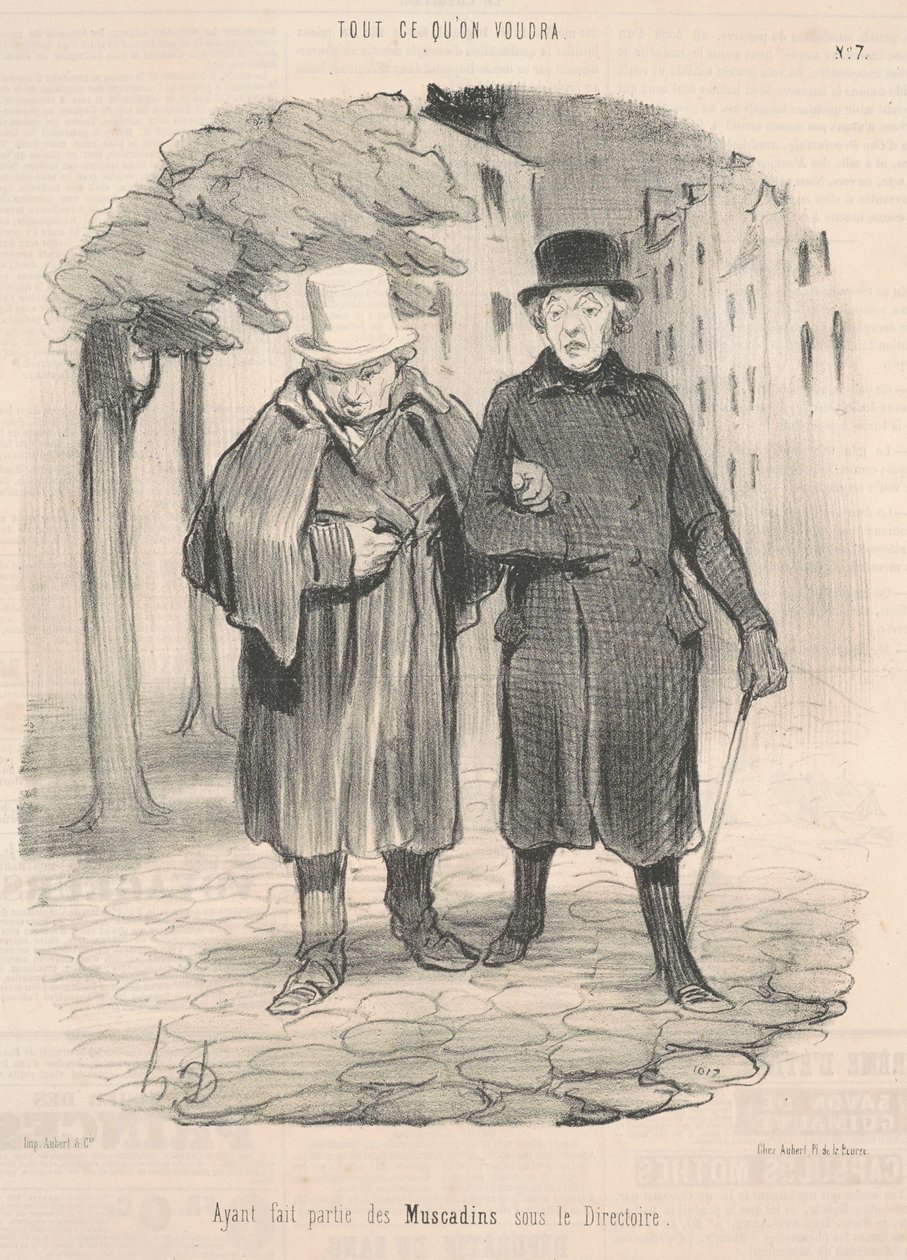 Będąc częścią muskadyn pod zarządem autorstwa Honoré Daumier