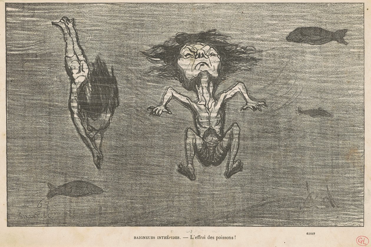 Nieustraszeni kąpiący się autorstwa Honoré Daumier