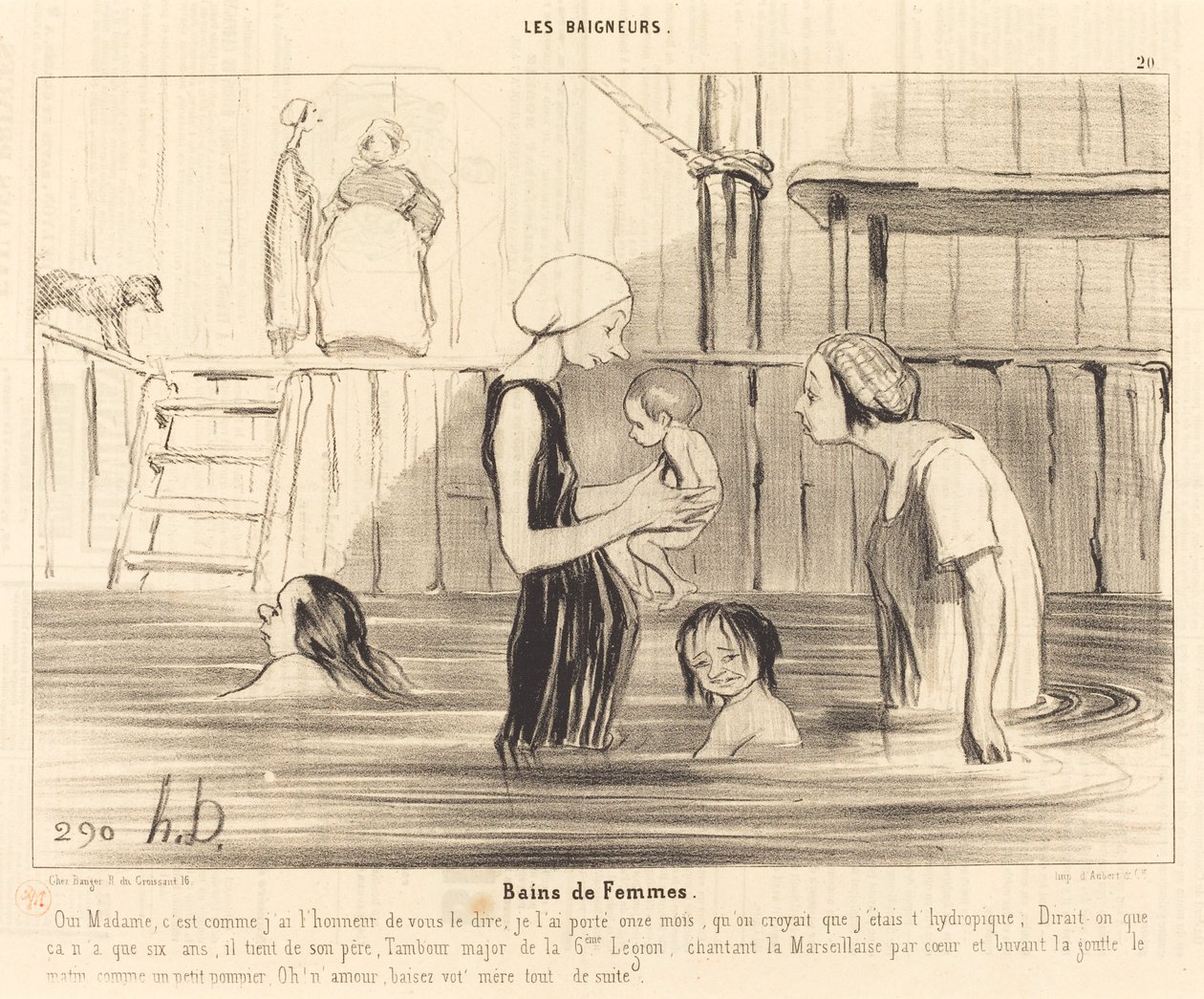 Kąpiele damskie autorstwa Honoré Daumier