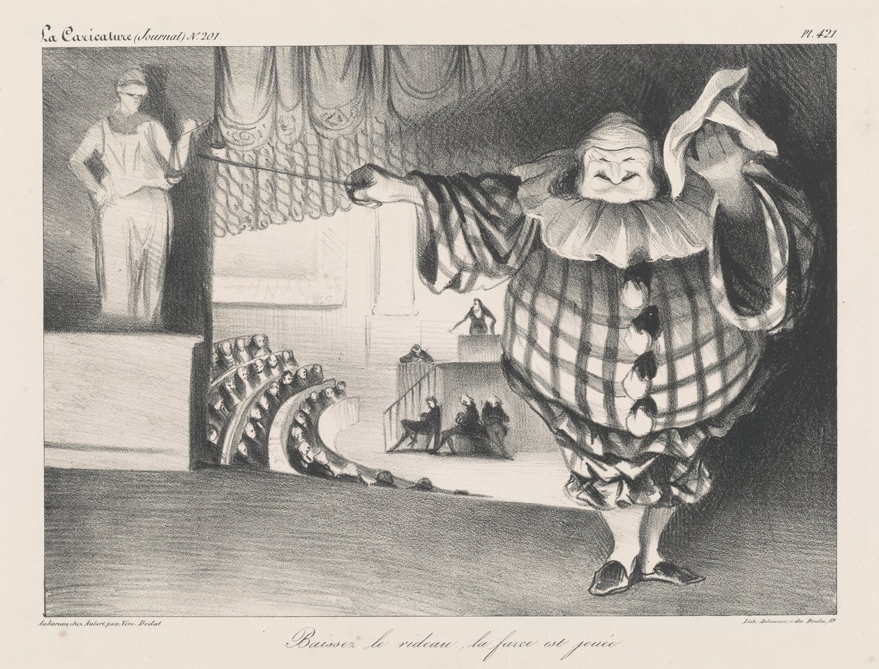 Opuść kurtynę, farsa się skończyła autorstwa Honoré Daumier