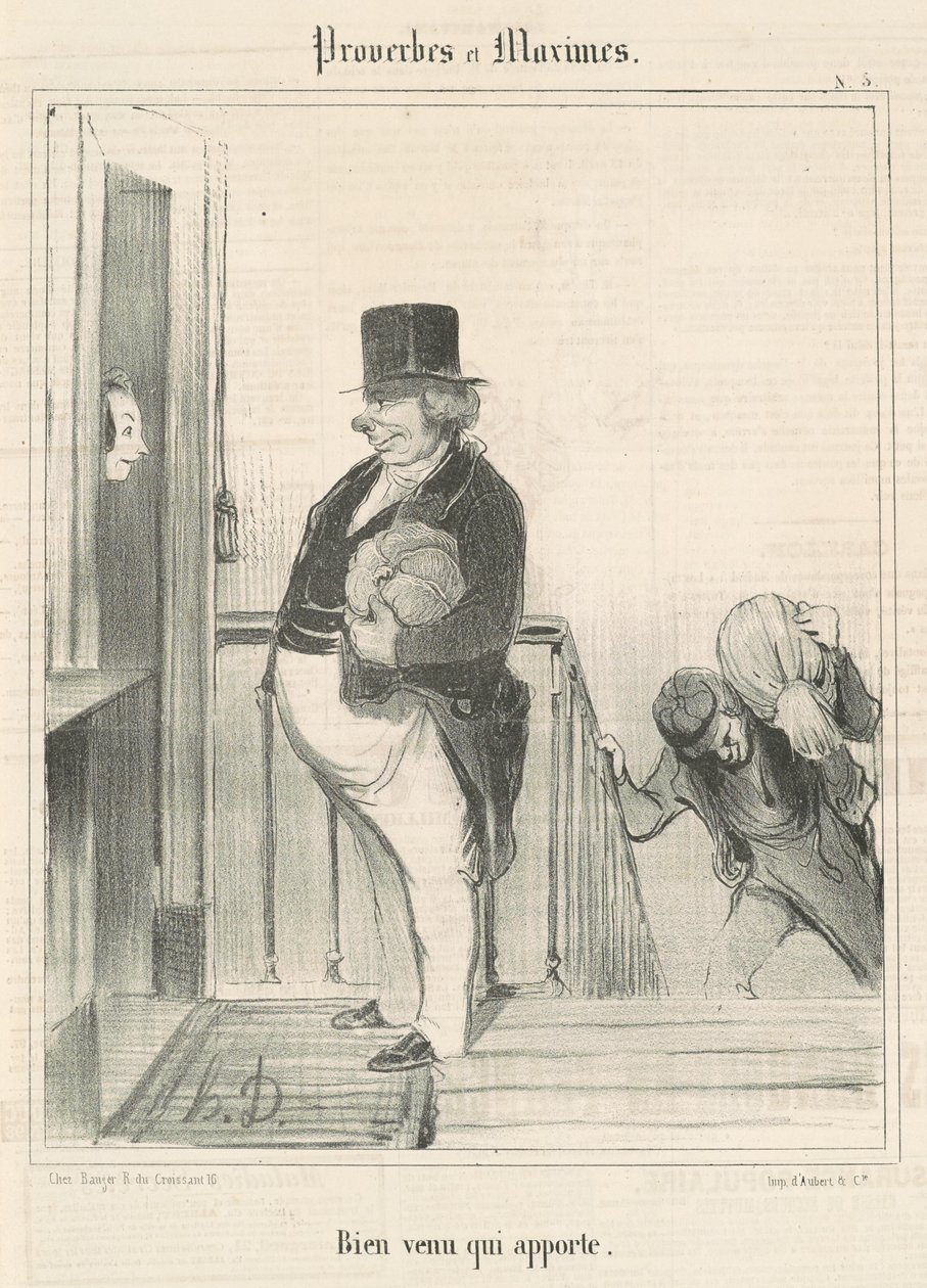 Witaj kto przynosi autorstwa Honoré Daumier